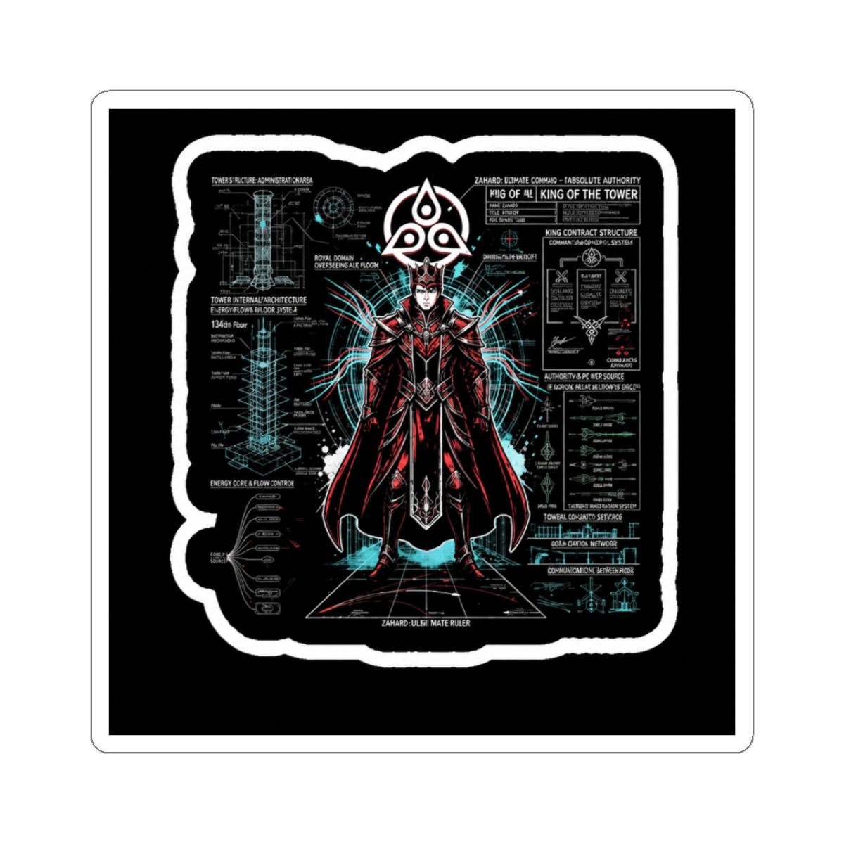 Zahard Standing Beneath Symbol Sticker | Tower of God