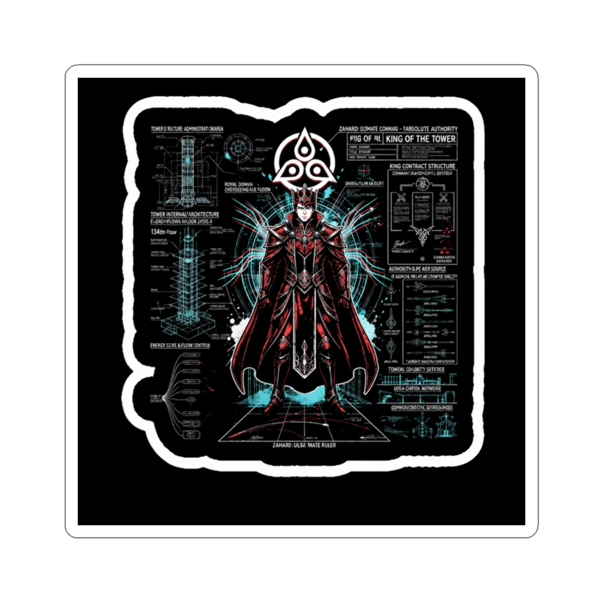 Zahard Standing Beneath Symbol Sticker | Tower of God