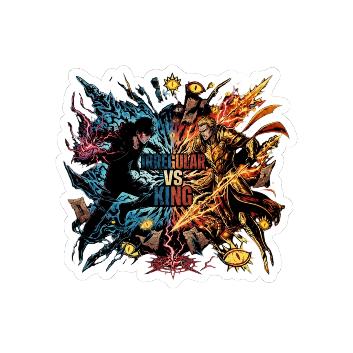 Baam Vs Zahard Art Sticker | Tower of God